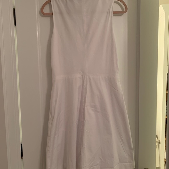 NWOT Theory Fit and Flare White Collared Dress - Picture 5 of 5
